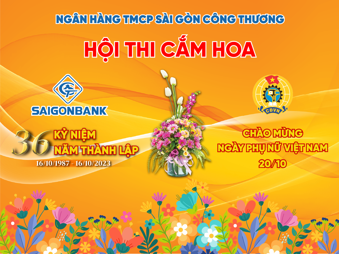 HỘI THI CẮM HOA SAIGONBANK CHÀO MỪNG 36 NĂM THÀNH LẬP VÀ NGÀY PHỤ NỮ VIỆT NAM 20/10