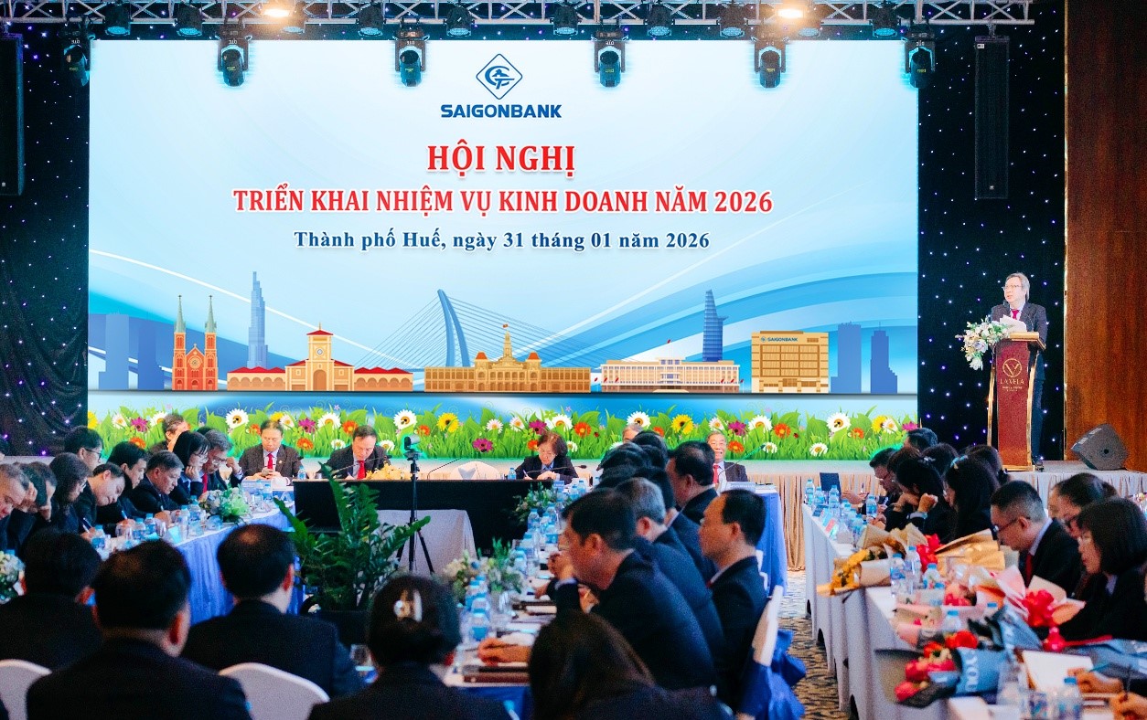 HỘI NGHỊ TRIỂN KHAI NHIỆM VỤ KINH DOANH NĂM 2026 KHỞI ĐỘNG HÀNH TRÌNH BỨT PHÁ CỦA SAIGONBANK