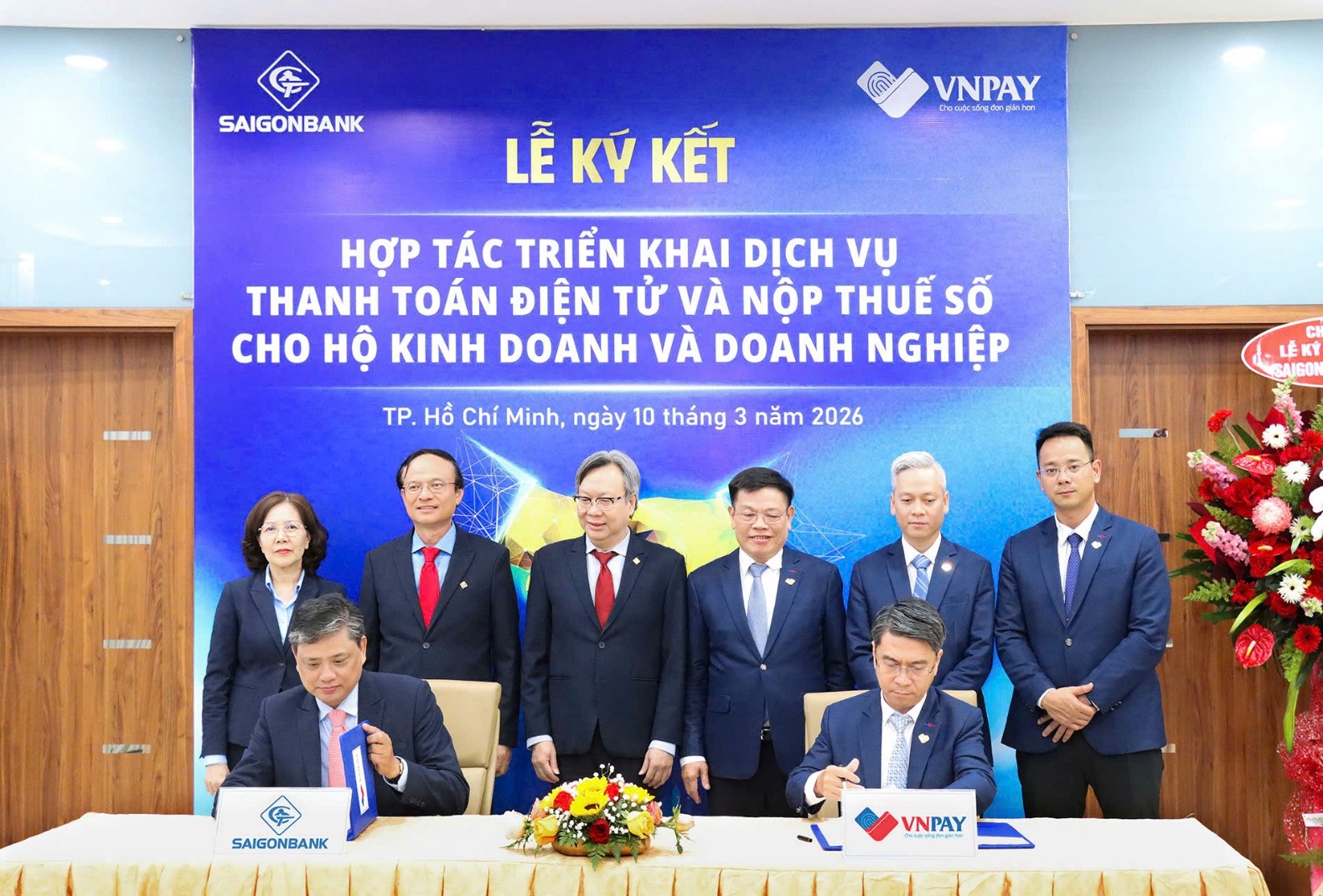 SAIGONBANK VÀ VNPAY CHÍNH THỨC TRIỂN KHAI DỊCH VỤ THANH TOÁN ĐIỆN TỬ VÀ NỘP THUẾ SỐ DÀNH CHO HỘ KINH DOANH VÀ DOANH NGHIỆP